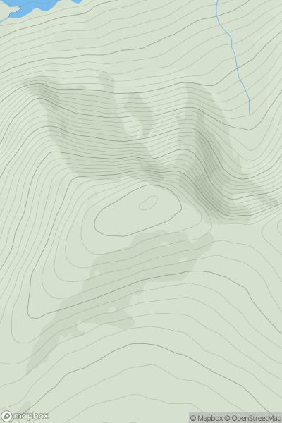 Thumbnail image for Meallan Odhar [Loch Rannoch to Glen Lyon] showing contour plot for surrounding peak